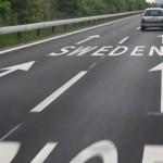 auf dem Weg nach Schweden vor der Öresundbrücke